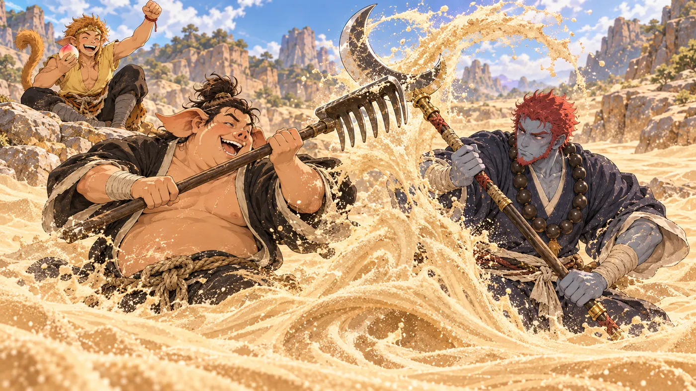 Crossing the Flowing Sand River
