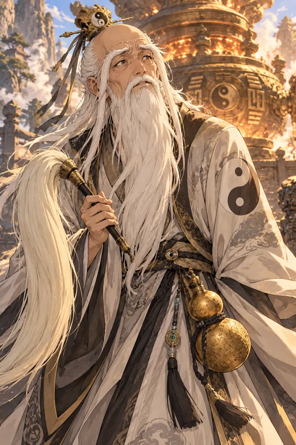 Laozi with his gourd