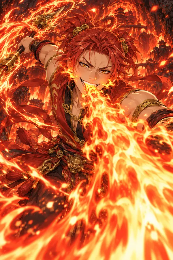 Red Boy breathing samadhi fire