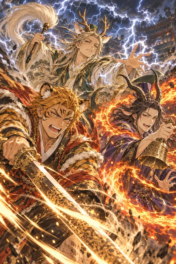 The Three Immortals' true forms