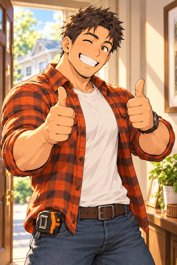 Marco giving two thumbs up