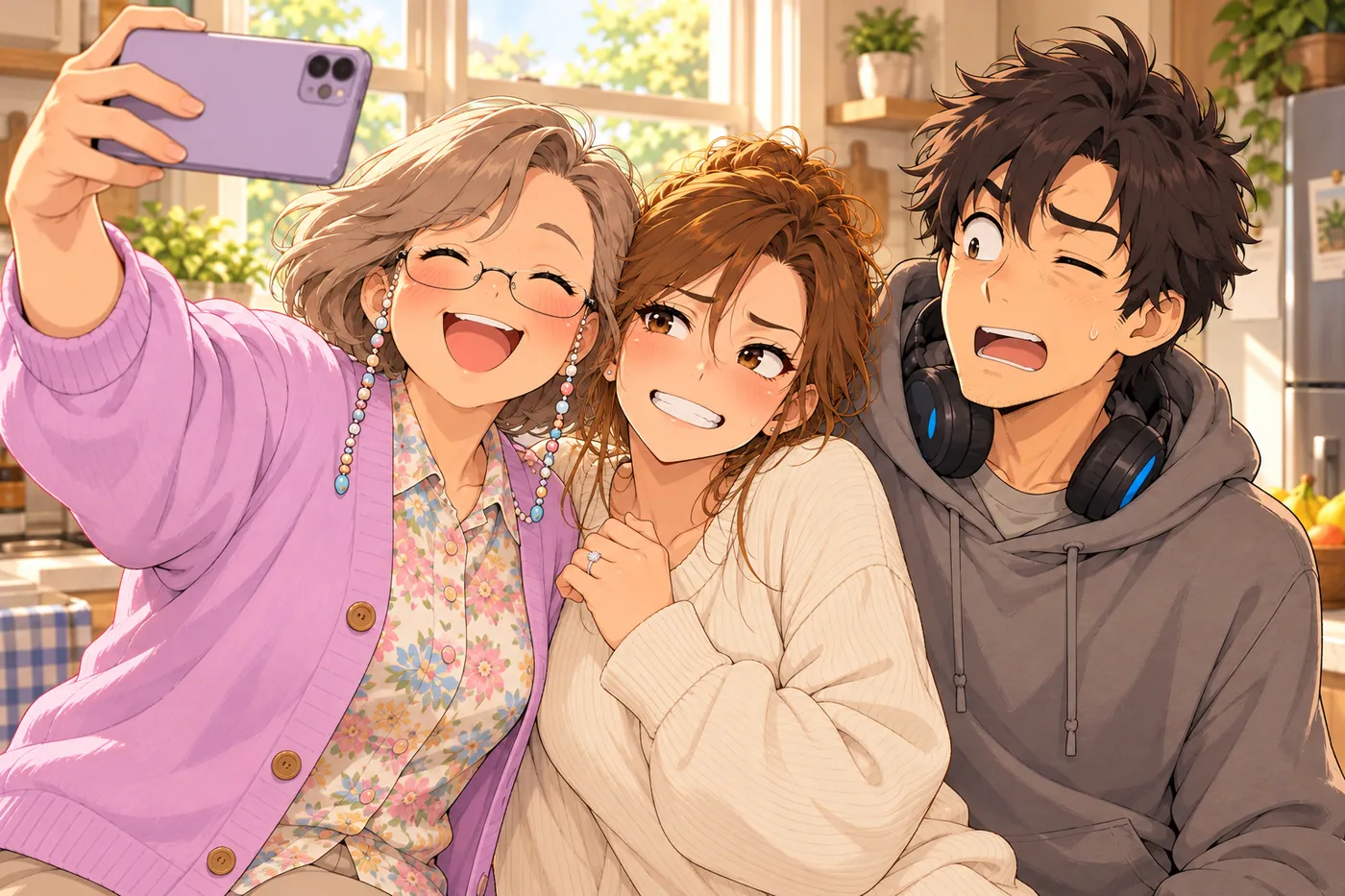 Diane takes a selfie with you both