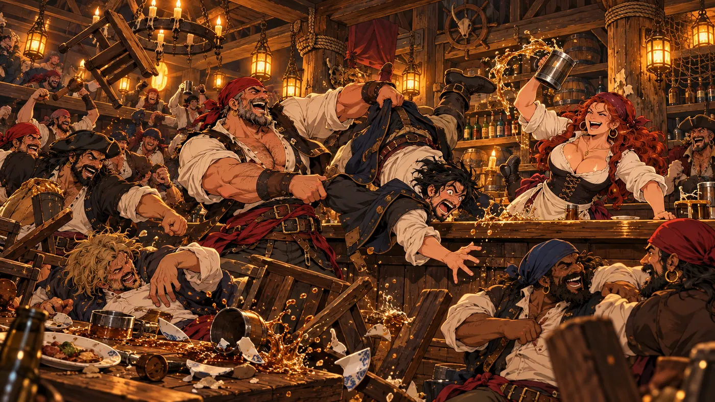 A tavern brawl at the Drowned Rat
