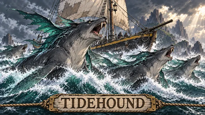 A tidehound, a sleek seal with a wolf's jaw